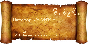 Herczog Ádám névjegykártya